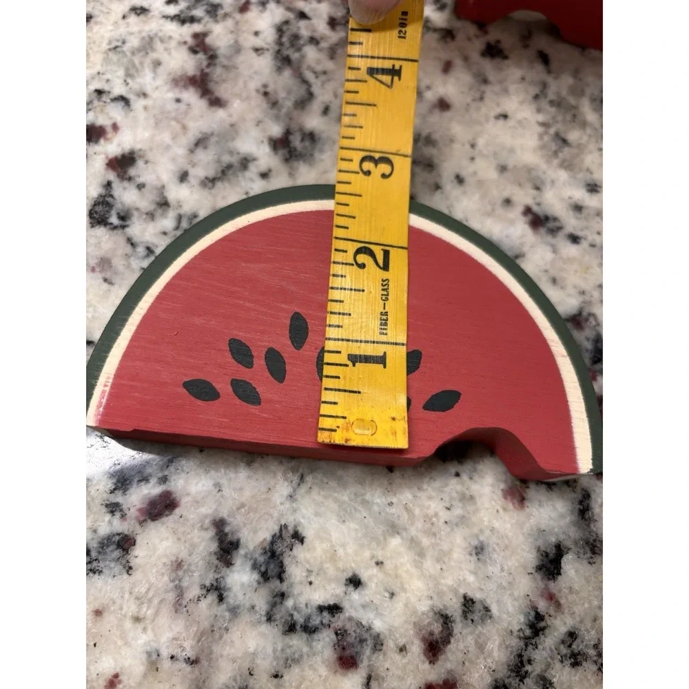 Vintage Home Interior Watermelon Slices Wooden Shelf Sitter/Wall Hanging‎ NEW